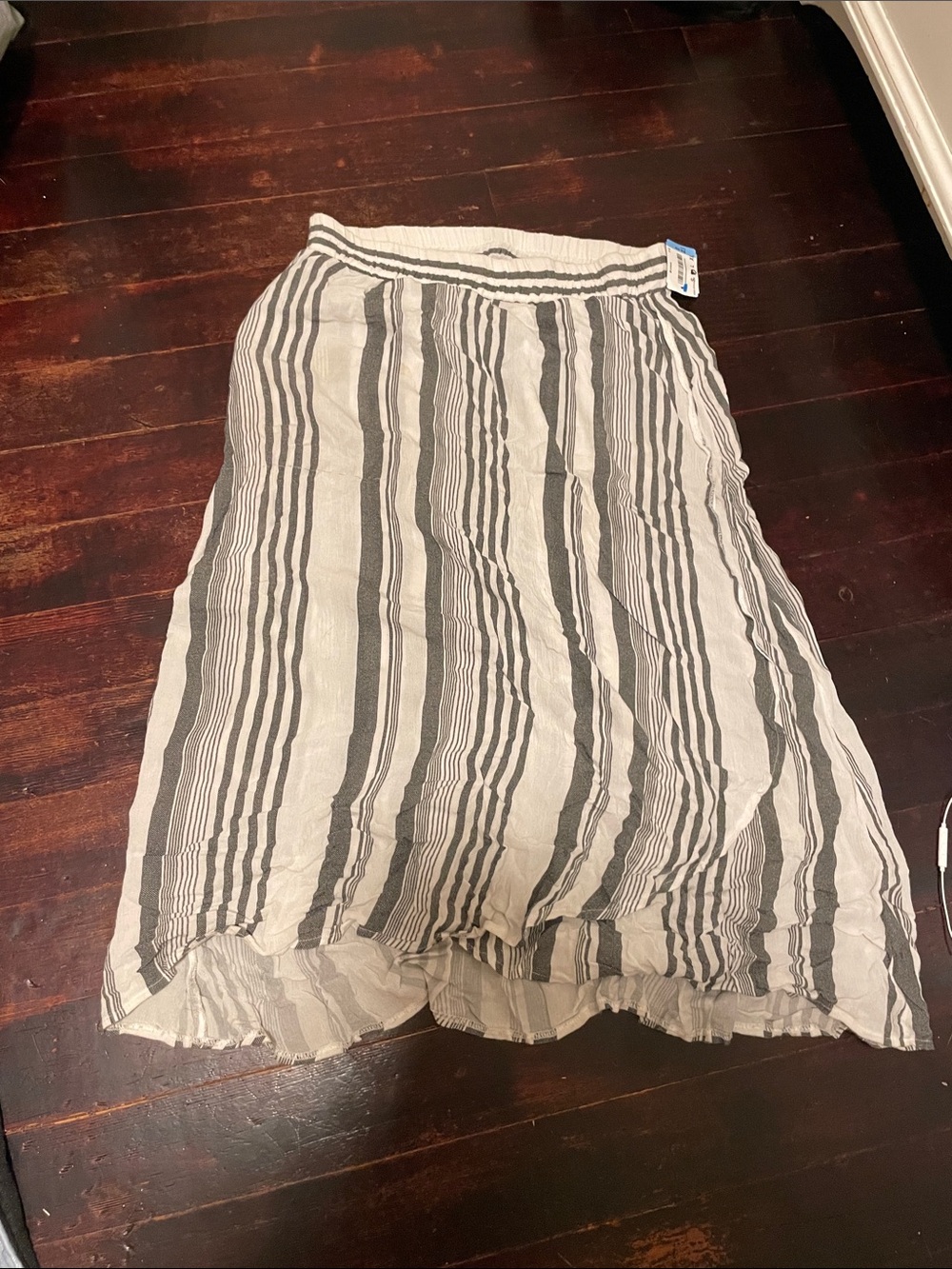 Down east Lightweight White and Black Striped Women’s Skirt